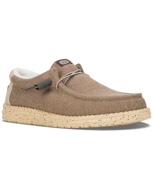 Hey Dude Men's Wally Warmth Knit Casual Moccasin Sneakers from Finish Line Brands