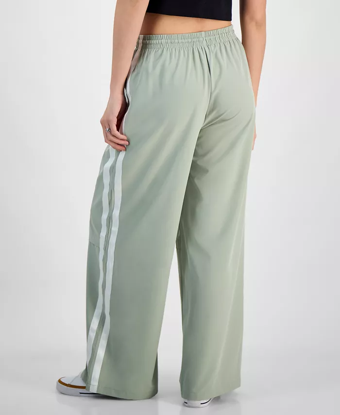 Hippie Rose Juniors' Side-Stripe Wide-Leg Track Pants Juniors'