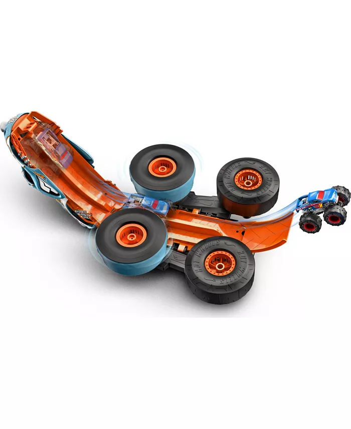 Hot Wheels Monster Trucks HW Changing Rhinomite RC In 1:12 Scale With 1:64 Scale Toy Truck All Toys