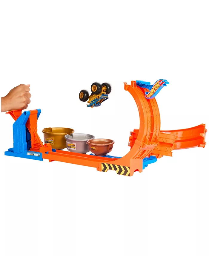 Hot Wheels Monster Trucks Loop-And-Flip Trophy Challenge Playset All Toys