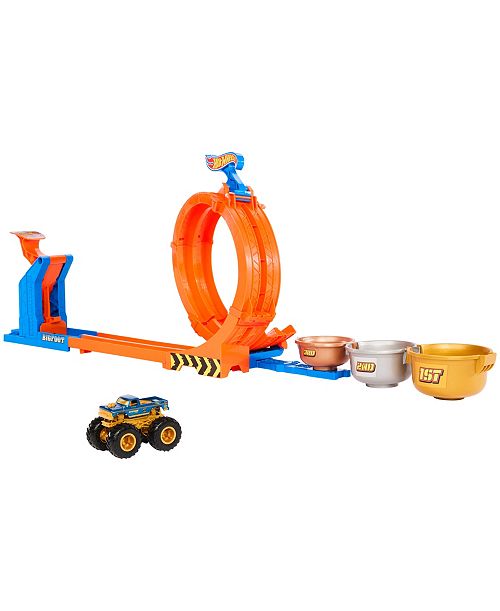 Hot Wheels Monster Trucks Loop-And-Flip Trophy Challenge Playset All Toys