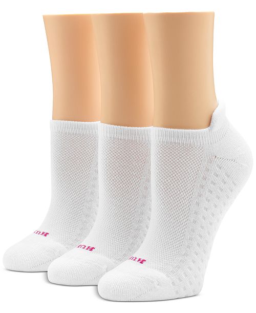 Hue Women's 3-Pk. Air Cushion Tab-Back No Show Socks Women's Fashion Shoes & Accessories