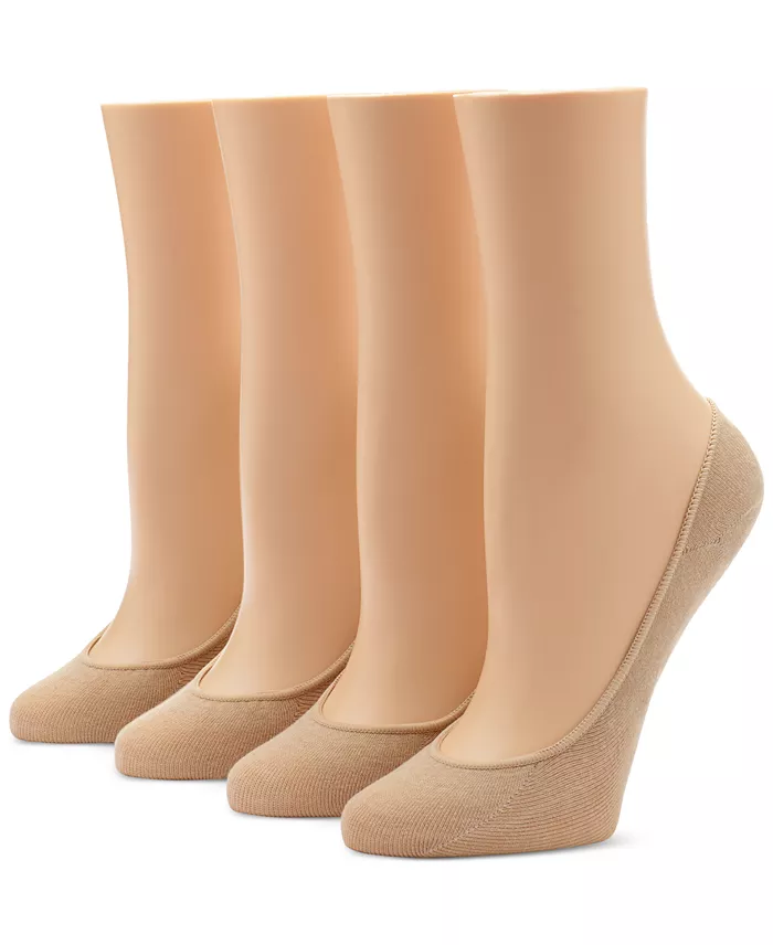 Hue Women's Hidden Cotton No Show 4 Pack Socks Women's Fashion Shoes & Accessories