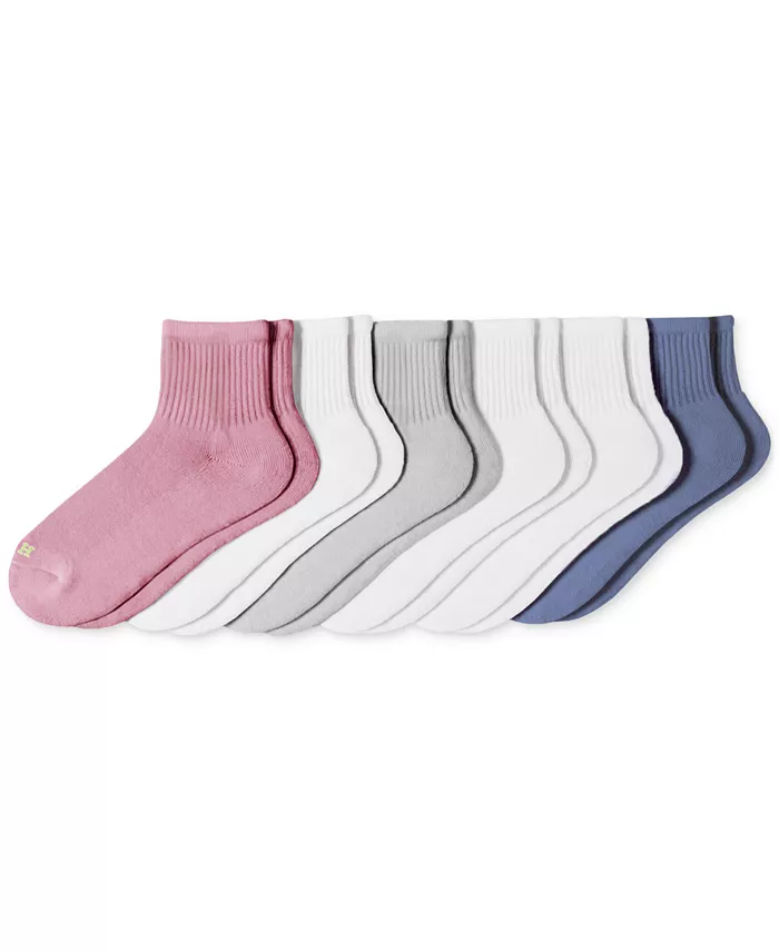 Hue Women's Mini Crew 6 Pack Socks U10227 Women's Fashion Shoes & Accessories