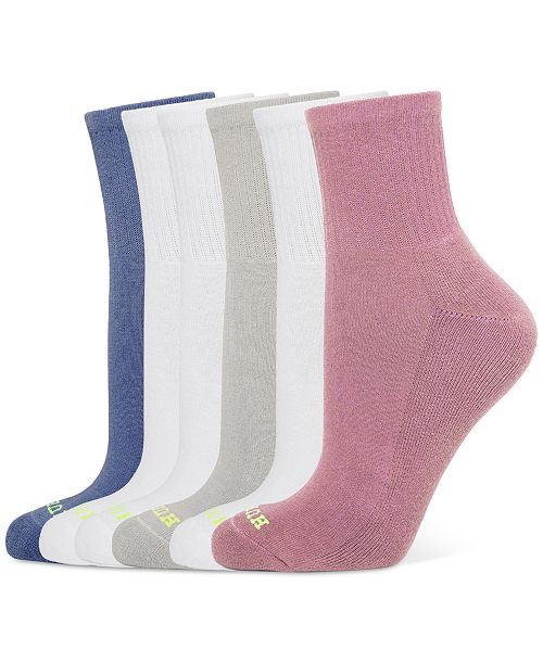Hue Women's Mini Crew 6 Pack Socks U10227 Women's Fashion Shoes & Accessories