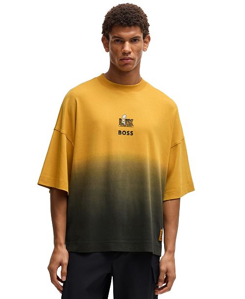 Hugo Boss x NFL Men's Gold-Tone Embroidery T-Shirt Brands