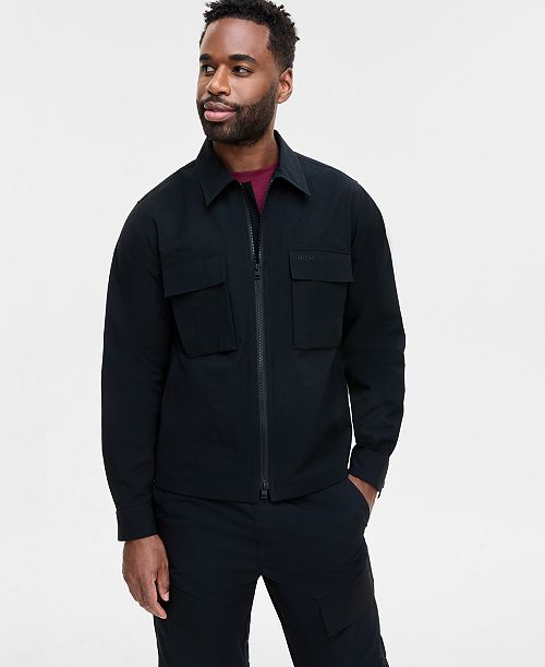 HUGO by Hugo Boss Men's Eselio Black Jacket Men's Fashion & Accessories
