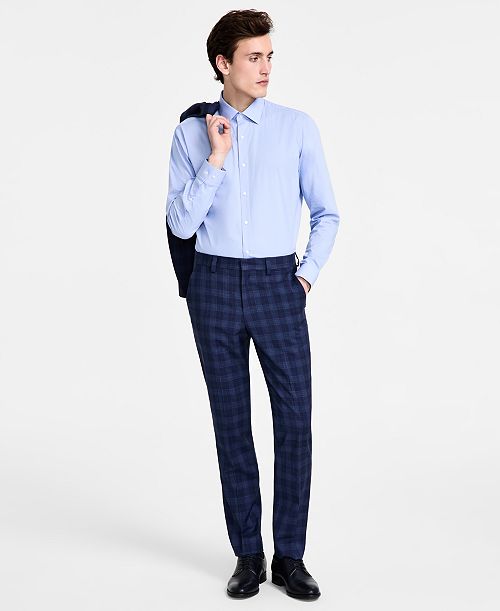 HUGO by Hugo Boss Men's Modern-Fit Plaid Suit Pants Men's Fashion & Accessories