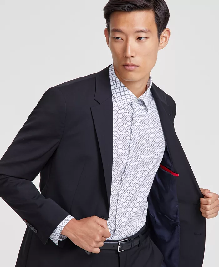 HUGO By Hugo Boss Men's Modern-Fit Solid Wool-Blend Suit Jacket Men's Fashion & Accessories