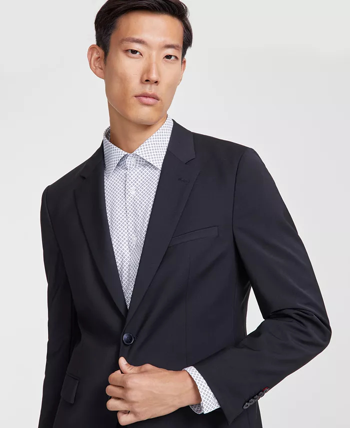 HUGO By Hugo Boss Men's Modern-Fit Solid Wool-Blend Suit Jacket Men's Fashion & Accessories