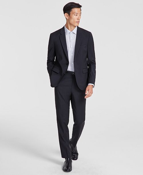HUGO by Hugo Boss Men's Modern-Fit Wool-Blend Suit Men's Fashion & Accessories