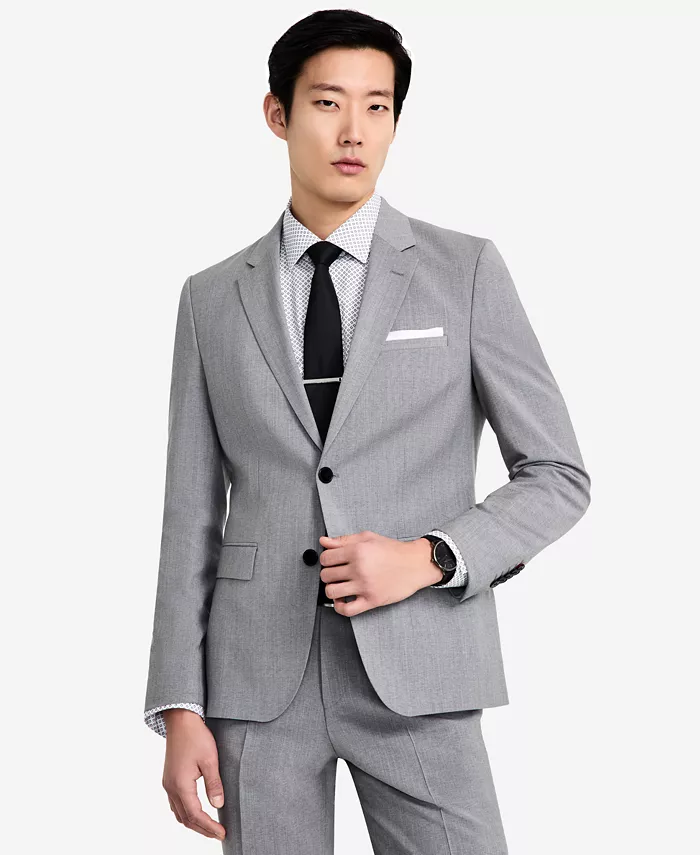 HUGO By Hugo Boss Men's Modern-Fit Wool-Blend Suit Separate Men's Fashion & Accessories
