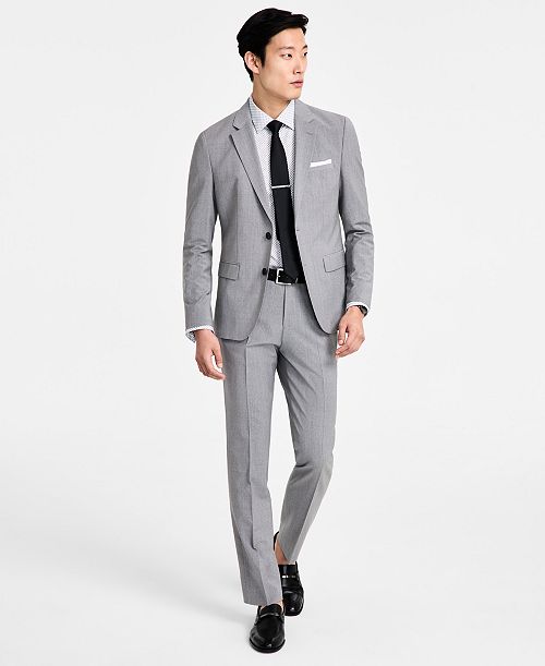 HUGO by Hugo Boss Men's Modern-Fit Wool-Blend Suit Separate Men's Fashion & Accessories