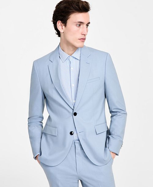 HUGO by Hugo Boss Men's Modern-Fit Wool Blend Suit Jacket Men's Fashion & Accessories