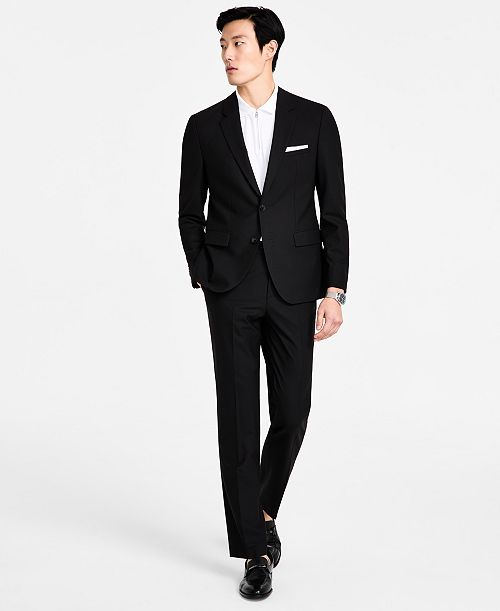 HUGO by Hugo Boss Men's Modern-Fit Wool Blend Suit Men's Fashion & Accessories