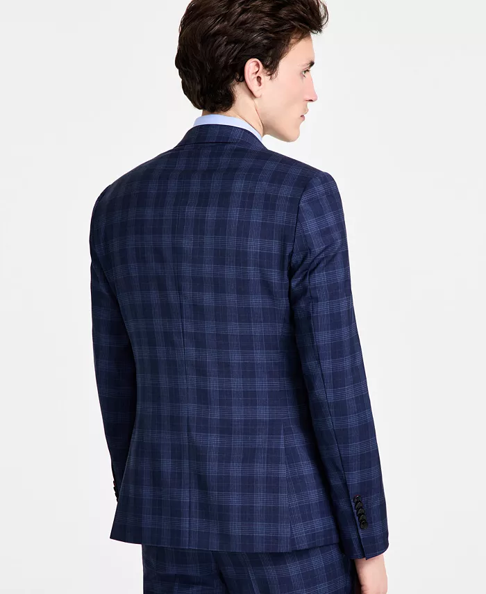 HUGO By Hugo Boss Men's Modern-Fit Wool Plaid Suit Jacket Men's Fashion & Accessories