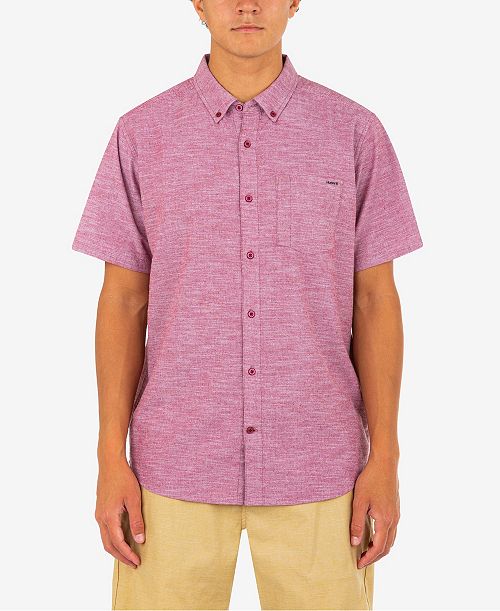 Hurley Men's One and Only Stretch Button-Down Shirt Men's Fashion & Accessories