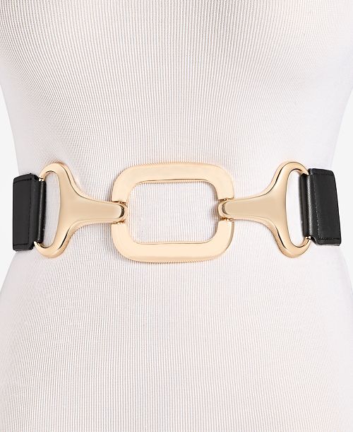 I.N.C. International Concepts Chunky Interlock Stretch Belt Exclusively at Macy's Women's Fashion Shoes & Accessories