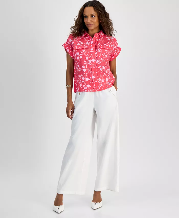 I.N.C. International Concepts Petite Cap-Sleeve Top Exclusively At Macy's Women's Fashion Shoes & Accessories
