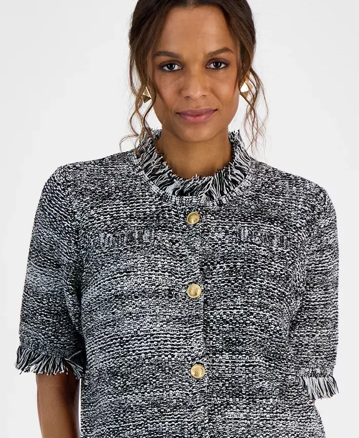 I.N.C. International Concepts Petite Short-Sleeve Cardigan Exclusively At Macy's Women's Fashion Shoes & Accessories