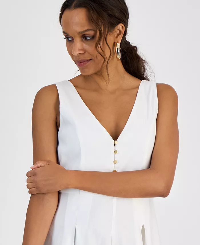I.N.C. International Concepts Petite Sleeveless Button-Front Dress Exclusively At Macy's Women's Fashion Shoes & Accessories