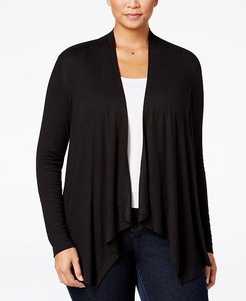 I.N.C. International Concepts Plus Size Draped Cardigan Created for Macy's Women's Fashion Shoes & Accessories