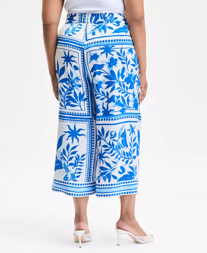 I.N.C. International Concepts Plus Size Drawstring Wide-Leg Pants Exclusively At Macy's Women's Fashion Shoes & Accessories