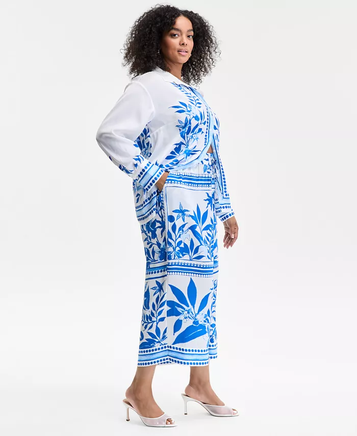 I.N.C. International Concepts Plus Size Drawstring Wide-Leg Pants Exclusively At Macy's Women's Fashion Shoes & Accessories
