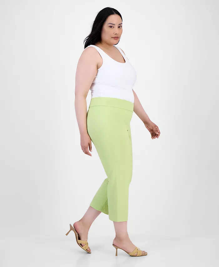 I.N.C. International Concepts Plus Size Mid-Rise Pull-On Capri Pants Created For Macy's Women's Fashion Shoes & Accessories