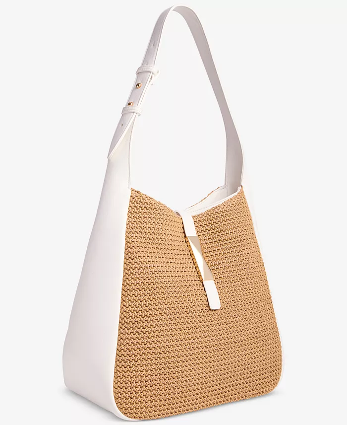 I.N.C. International Concepts Salee Straw Shoulder Bag Exclusively At Macy's Handbags Purses & Accessories