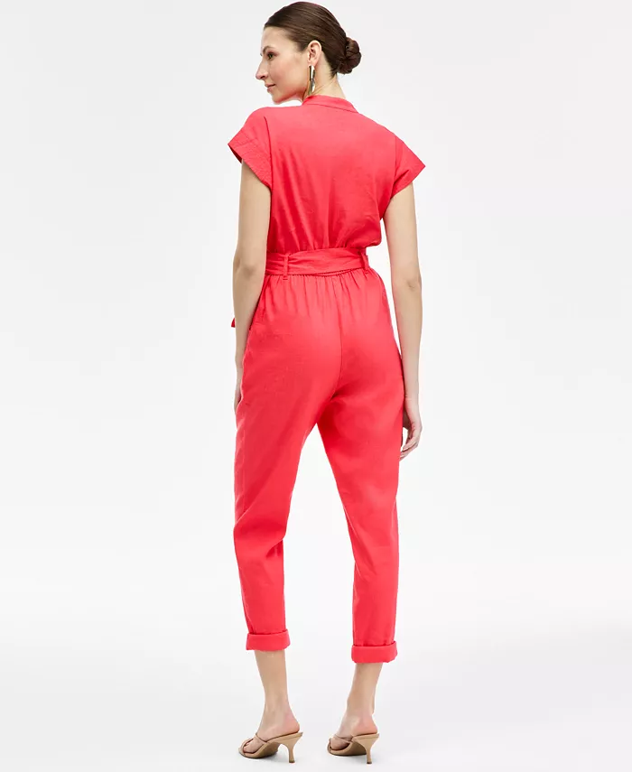 I.N.C. International Concepts Women's Belted Cap-Sleeve Jumpsuit Exclusively At Macy's Women's Fashion Shoes & Accessories