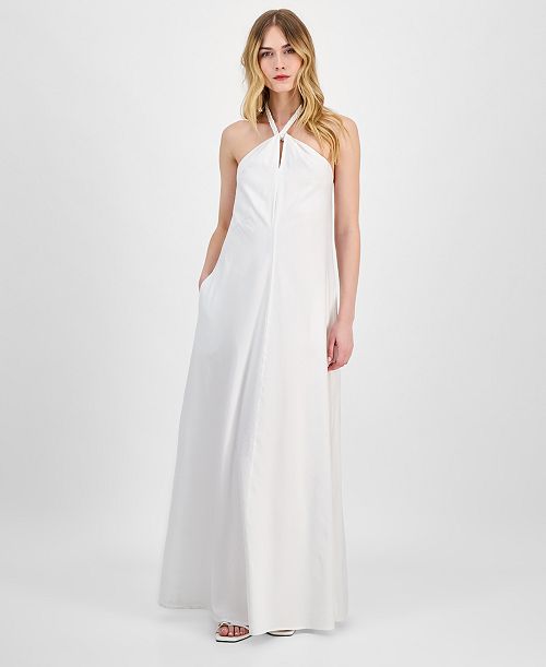 I.N.C. International Concepts Women's Braided-Neck Maxi Dress Exclusively at Macy's Women's Fashion Shoes & Accessories