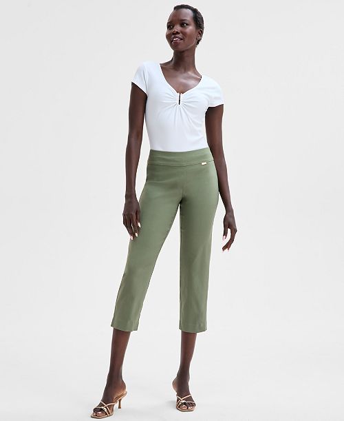 I.N.C. International Concepts Women's Cropped Pull-On Pants Exclusively at Macy's Women's Fashion Shoes & Accessories