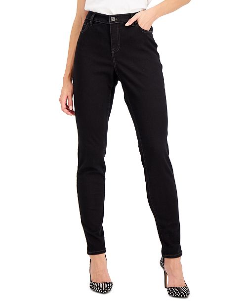 I.N.C. International Concepts Women's Curvy Mid Rise Skinny Jeans Created for Macy's Women's Fashion Shoes & Accessories