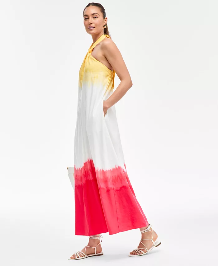 I.N.C. International Concepts Women's Dip-Dyed Linen-Blend Maxi Dress Exclusively At Macy's Women's Fashion Shoes & Accessories