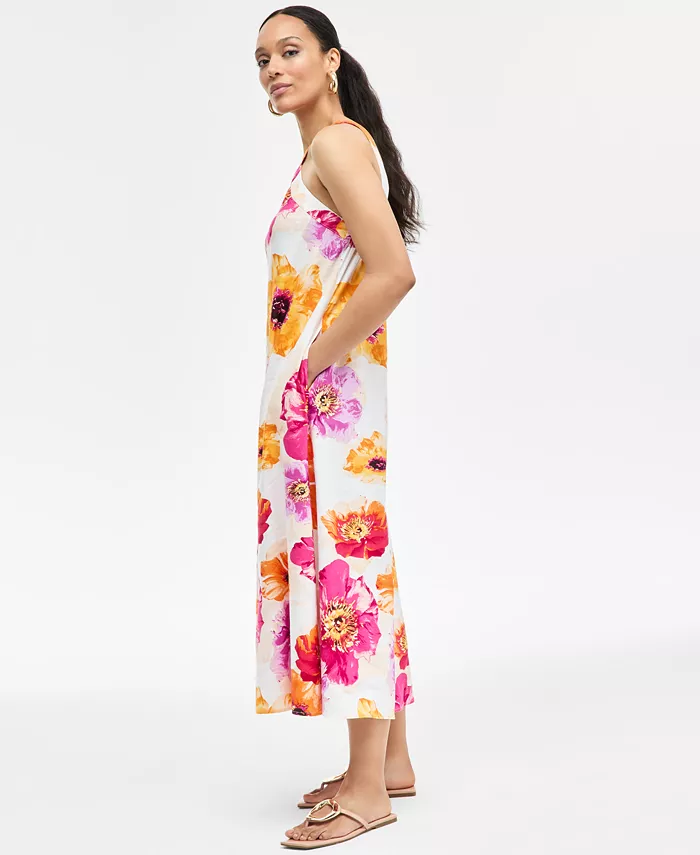 I.N.C. International Concepts Women's Floral-Print Linen-Blend Maxi Dress Exclusively At Macy's Women's Fashion Shoes & Accessories