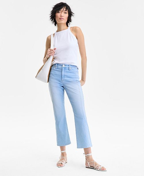 I.N.C. International Concepts Women's High-Rise Cropped Flare Jeans Exclusively at Macy's Women's Fashion Shoes & Accessories
