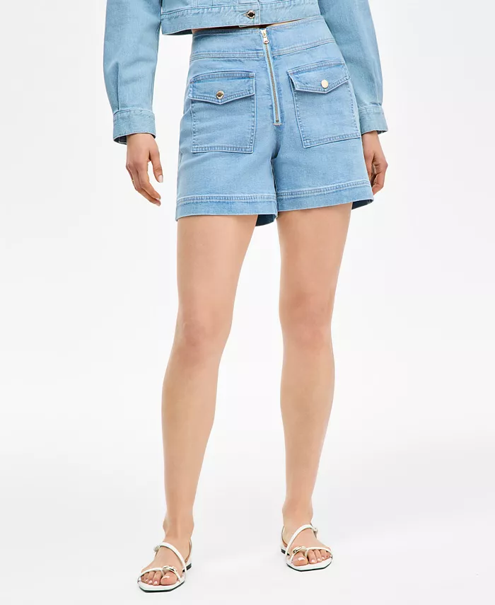 I.N.C. International Concepts Women's High-Rise Denim Shorts Exclusively At Macy's Women's Fashion Shoes & Accessories