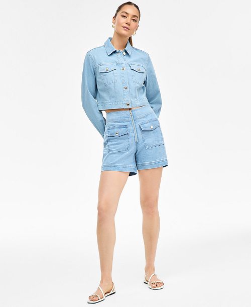 I.N.C. International Concepts Women's High-Rise Denim Shorts Exclusively at Macy's Women's Fashion Shoes & Accessories