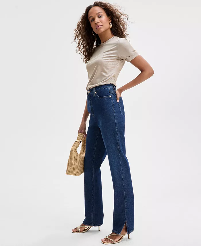 I.N.C. International Concepts Women's High-Rise Straight-Leg Jeans Exclusively At Macy's Women's Fashion Shoes & Accessories