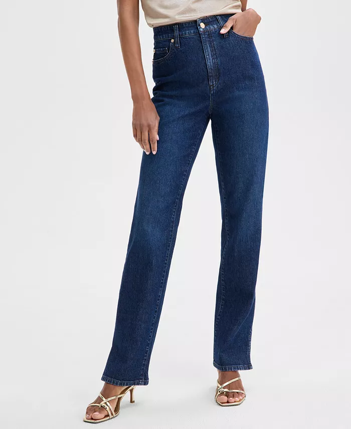 I.N.C. International Concepts Women's High-Rise Straight-Leg Jeans Exclusively At Macy's Women's Fashion Shoes & Accessories