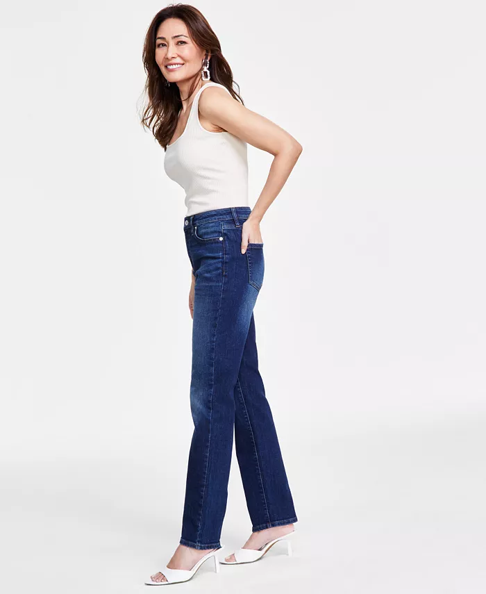 I.N.C. International Concepts Women's High-Rise Straight-Leg Jeans Created For Macy's Women's Fashion Shoes & Accessories