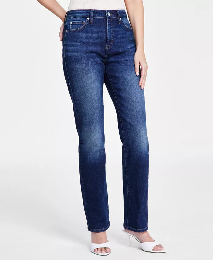 I.N.C. International Concepts Women's High-Rise Straight-Leg Jeans Created For Macy's Women's Fashion Shoes & Accessories