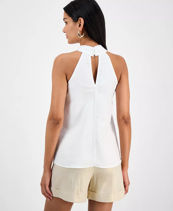 I.N.C. International Concepts Women's Linen-Blend Halter Top Exclusively At Macy's Women's Fashion Shoes & Accessories