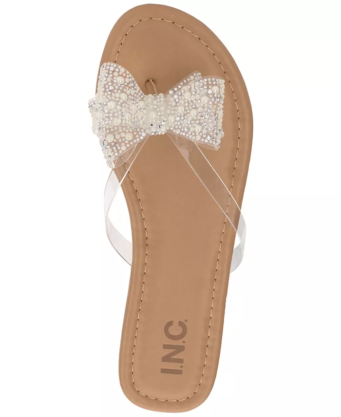 I.N.C. International Concepts Women's Mabae Bow Flat Sandals Created For Macy's Women's Fashion Shoes & Accessories