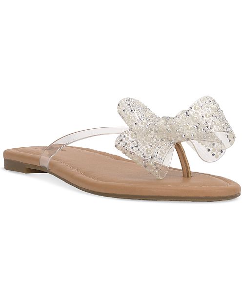 I.N.C. International Concepts Women's Mabae Bow Flat Sandals Created for Macy's Women's Fashion Shoes & Accessories