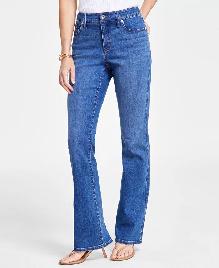 I.N.C. International Concepts Women's Mid-Rise Bootcut Jeans Created For Macy's Women's Fashion Shoes & Accessories