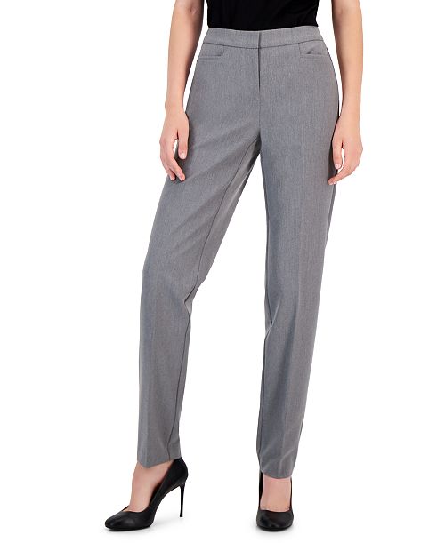 I.N.C. International Concepts Women's Mid-Rise L-Pocket Straight-Leg Pants Regular Long & Short Lengths Created for Macy's Women's Fashion Shoes & Accessories
