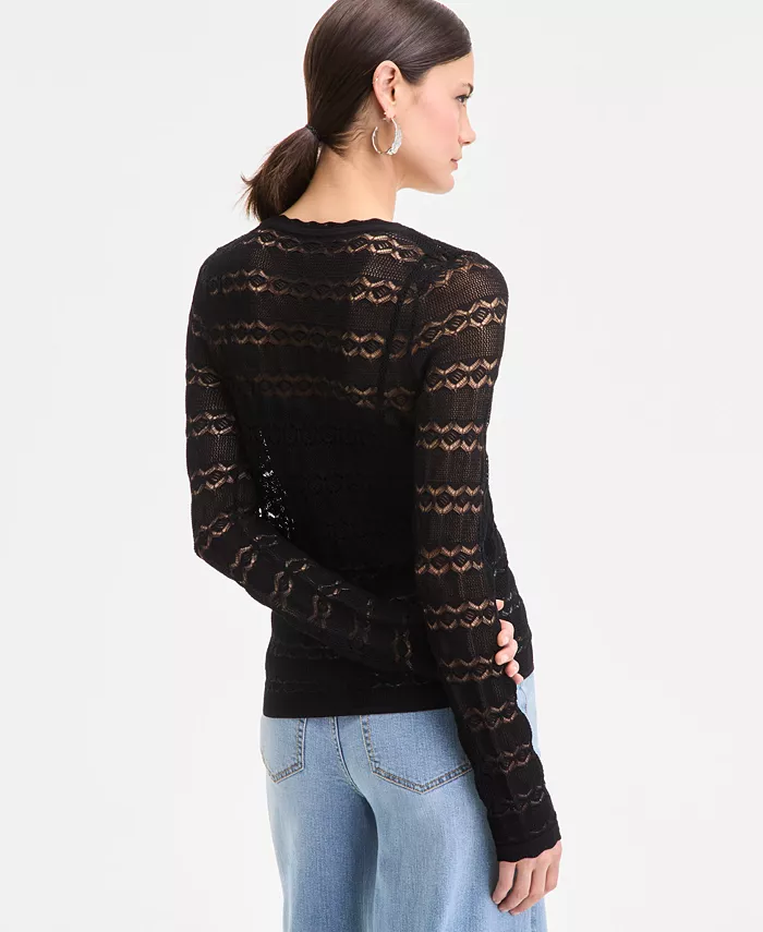 I.N.C. International Concepts Women's Pointelle Cardigan Sweater Exclusively At Macy's Women's Fashion Shoes & Accessories