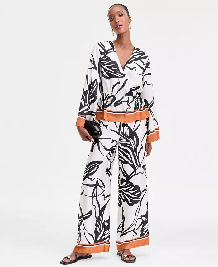 I.N.C. International Concepts Women's Printed Peplum Top Exclusively At Macy's Women's Fashion Shoes & Accessories